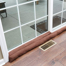 Load image into Gallery viewer, HOME DISTRICT Door Draft Stopper for Bottom of Door Sliding Glass Apartment and Patio Door Draft Stopper- Approx. 71" Long Chocolate
