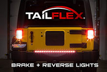 Load image into Gallery viewer, LEDGlow 36" Red TailFlex Tailgate LED Light Bar with White Reverse Lights for Jeep &amp; SUVs - Brake, Running, Turn Signals &amp; Hazard Lights - Flexible Waterproof Strip - Flat 4 Pin Connector
