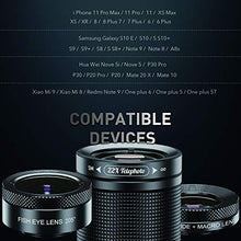 Load image into Gallery viewer, Apexel Phone Lens Kits-22x Telephoto Lens/205°Fisheye Lens/120°Wide Angle Lens&amp;20x Macro Lens/Tripod and Remote Shutter Works with iPhone 11 Plus X XS XR Samsung Huawei
