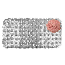 Load image into Gallery viewer, iDesign Pebblz Suction Non-Slip Bath Mat for Shower, Bathtub, Stall, 26" x 13.5", Gray
