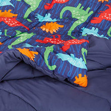 Load image into Gallery viewer, AmazonBasics Easy Care Super Soft Microfiber Kid's Bed-in-a-Bag Bedding Set - Twin, Multi-Color Dinosaurs
