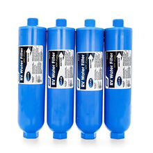 Load image into Gallery viewer, Camco 40042 TastePURE Inline RV Water Filter – Greatly Reduces Bad Taste, Odors, Chlorine and Sediment in Drinking Water – 4-Pack , blue
