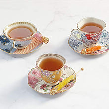 Load image into Gallery viewer, Wedgwood Butterfly Bloom Blue Peony Teacup &amp; Saucer Set
