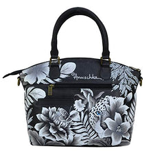 Load image into Gallery viewer, Anuschka Hand-Painted Leather Medium Convertible Satchel - Top Handle Shoulder Bag/Purse - Cleopatra's Leopard
