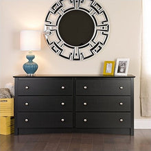 Load image into Gallery viewer, Home Square Contemporary 3 Piece Bedroom Set with Bedroom Dresser and 2 Piece 2-Drawer Nightstand in Black
