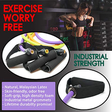 Load image into Gallery viewer, TRIBE PREMIUM Resistance Bands Set for Exercise, Workout Bands for Men with Fitness Tension Bands, Handles, Door Anchor, Ankle Straps, Carry Bag &amp; Advanced eBook - Strength Training, Home Gym &amp; More!!
