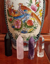 Load image into Gallery viewer, Luckeeper 7 PCS Healing Crystal Wands | 2" Amethyst, Rose Quartz,Clear Quartz,Black Obsidian,Green Fluorite, Lapis Lazuli,Rainbow Fluorite| 6 Faceted Reiki Chakra Meditation Therapy
