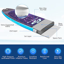 Load image into Gallery viewer, Goplus Inflatable Stand up Paddle Board Surfboard SUP Board with Adjustable Paddle Carry Bag Manual Pump Repair Kit Removable Fin for All Skill Levels, 6" Thick (Purple, 11FT)
