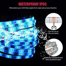 Load image into Gallery viewer, Led Strip Lights 32.8ft, GOADROM IP65 Waterproof Flexible Led Lights Color Changing 5050 RGB 300 LEDs Light Strips Kit with 44 Keys IR Remote Controller and 12V Power Supply for Home, Bedroom, Kitchen
