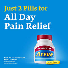 Load image into Gallery viewer, Aleve Arthritis Gelcap, Fast Acting All Day Pain Relief for Headaches, Muscle Aches, and Fever Reduction, Naproxen Sodium Gelcaps, 220 mg, Yellow, 160 Count
