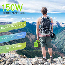 Load image into Gallery viewer, Aiper 150W Portable Power Station 167Wh 45000mAh Solar Generator Lithium Battery Backup Power supply with Dual 110V AC Outlet, 3 DC Ports, 2 USB Outputs for Home Emergency Camping Outdoors
