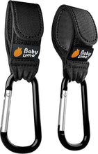 Load image into Gallery viewer, Stroller Hooks for Hanging Bags and Shopping - MadeForMums &amp; Lovedbyparents Award-Winning Stroller Clips - Universal Stroller Clips for Bags - Black, 2 Pack by Baby Uma
