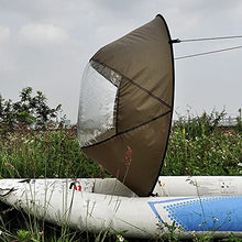 Load image into Gallery viewer, Kayak Wind Sail, 46 Inches Kayak Wind Sail Folding Kayak Paddle Board Accessories, Easy Setup and Install Quickly, Suitable for Canoes, Inflatables, Boats, Yachts
