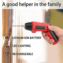 Load image into Gallery viewer, Cordless Screwdriver 15pcs Set, 3.6V 1.3Ah mini Cordless Drill with LED light | Pivoting, 3.5Nm Power Screwdriver Perfect for Furniture Assembly, Home DIY Project Electric Screwdriver Set
