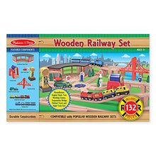 Load image into Gallery viewer, Melissa &amp; Doug Wooden Railway Set
