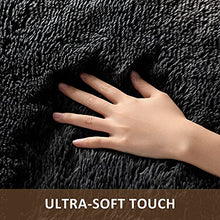 Load image into Gallery viewer, Ophanie Small Area Rug, 2 x 3 Feet Throw Rug, Fluffy Shag Fuzzy Soft Black Rugs for Bedroom, Plush Shaggy Bedside Indoor Floor Room Carpet for Kids Baby Teen Dorm Home Decor Aesthetic, Nursery
