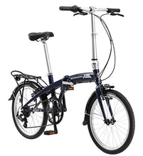 Load image into Gallery viewer, Schwinn Adapt 1 Folding Bike, 20-Inch Wheels, 7-Speed, Gloss Navy
