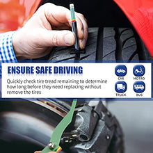Load image into Gallery viewer, 3 Pieces Tire Tread Depth Gauge Tool Digital Tire Tread Depth Gauge Brake Lining Thickness Gauge Coded Tire Tread Depth Gauge Automotive Brake Pad Measure Ruler for Motorcycle, Car, Truck and Bus
