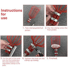 Load image into Gallery viewer, COCONUT Fruit Picker Tool, Fruit Picker with Basket and Pole Easy to Assemble &amp; Use Fruits Catcher Tree Picker for Getting Fruits(5ft)
