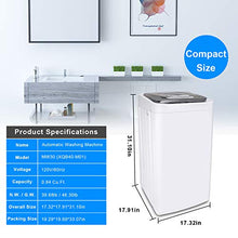 Load image into Gallery viewer, MOOSOO Full-Automatic Washing Machine 0.84 cu.ft/6.6 lbs Portable Compact 2 in 1 Laundry Washer with Drain Pump,8 Programs 3 Water Level,24h Smart Delay Washing with LED Display

