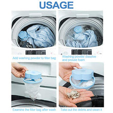 Load image into Gallery viewer, LAO XUE Household Reusable Plum Washing Machine Floating Lint Mesh Filter Bag,4 Pcs Portable Washing Machine Hair Filter Net Pouch(2Blue &amp; 2Pink)
