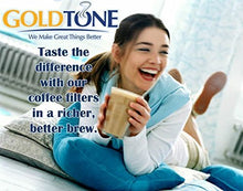Load image into Gallery viewer, GOLDTONE Reusable 8-12 Cup Basket Coffee Filter fits Hamilton Beach Coffee Makers and Brewers. Replaces your Hamilton Beach Reusable Coffee Filter - BPA Free
