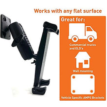 Load image into Gallery viewer, Heavy Duty Smartphone Tablet GPS AMPS Drill Base Dash ELD Mount for iPad Pro 12.9 Air Mini Galaxy Tab &amp; GPS for Car Commercial Vehicle Van Semi Truck Fleet Limo (Holder fit iPhone 14 13 12 11 S21 S22)
