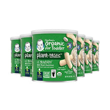 Load image into Gallery viewer, Gerber Snacks for Baby Organic Lil Crunchies, Plant-tastic, White Bean Hummus, 1.59 Ounce (Pack of 6)
