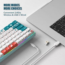 Load image into Gallery viewer, XVX M84 Wireless/Wired Mechanical Keyboard, Compact 84 Keys Hot Swappable Gaming Keyboard, N-Key Rollover RGB Backlit Custom Keyboard for Windows Mac PC Gamers(Coral Sea Theme, Gateron Yellow Switch)
