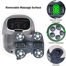 Load image into Gallery viewer, Giantex Foot Spa Bath Massager w/Heat, Water Shower Adjustable in Angles, Motorized Shiatsu Massage Balls &amp; 2 Maize Rollers, Time &amp; Temper Control, LED Display, Home Pedicure Foot Bath Tub, Grey

