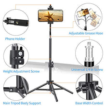 Load image into Gallery viewer, Tripod for iPhone Phone, Pixel 20 inch Phone Video Stand Cell Phone Tripod for Video Recording, Vlogging/Streaming/Photography, Smartphone Tripod Stand, Sturdy and Lightweight Stand
