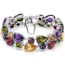 Load image into Gallery viewer, HERMOSA Classic Ladies Bracelet Garnet White Topaz Amethyst Citrine Peridot Pink Topza 7 Inches (7 Inches) (7)
