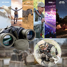 Load image into Gallery viewer, 20x50 Military Binoculars for Adults with Smartphone Adapter - Compact Waterproof Tactical Binoculars for Bird Watching Hunting Hiking Concert Travel Theater with BAK4 Prism FMC Lens, Mud
