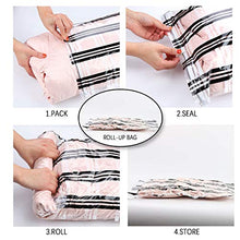 Load image into Gallery viewer, Storage Master 16 Vacuum Storage Bags, Space Saver Bags, 16-Pack (4 Jumbo, 4 Large, 4 Medium, 4 Roll-Up) with Hand Pump (16-Combo)
