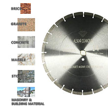 Load image into Gallery viewer, (10 Pack) ALSKAR DIAMOND ADLSS 14 inch Dry or Wet Cutting General Purpose Segmented High Speed Diamond Saw Blades for Concrete Stone Brick Masonry (14" - 10 pcs)
