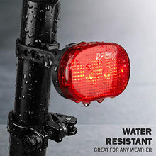 Load image into Gallery viewer, BV Bicycle Light Set Super Bright 5 LED Headlight, 3 LED Taillight, Quick-Release
