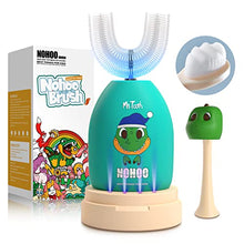 Load image into Gallery viewer, NOHOO Kids Electric Toothbrush, U Shape Whole Mouth Baby Toothbrush, Wireless Rechargeable Ultrasonic Electric Toothbrush, Waterproof Automatic Toothbrush for Toddler, 3 Modes, for 3-12 Years Children
