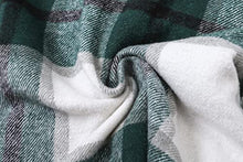 Load image into Gallery viewer, SANGTREE Girl's Plaid Jacket Shackets Flannel Button Down Long Sleeve Classic Print Shirt Coat Tops, Yf8 Plaid Jacket -Green White, 2-3T = Tag 100
