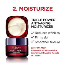 Load image into Gallery viewer, L'Oreal Paris Revitalift Anti-Aging Skin Care Regimen Kit with Hyaluronic Acid Facial Serum and Triple Power Face Moisturizer, Paraben and Fragrance Free, 2 count
