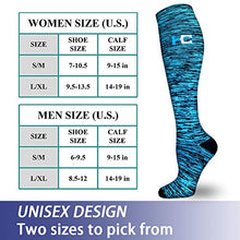 Load image into Gallery viewer, 5 Pairs Copper Compression Socks for Men Women 20-30 mmHg, is Best for Running Nurses Medical Pregnancy Travle (02-5 Assorted, Large/X-Large)
