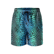 Load image into Gallery viewer, Mens Leopard Swim Trunks with Mesh Lining Quick-Dry FunnyBoys Board Shorts Mens Swimsuits M
