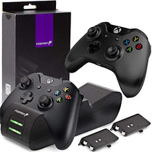 Load image into Gallery viewer, Fosmon Dual Controller Charger with 2 Rechargeable Batteries and Gaming Headset with Mic Compatible with Xbox One/One X/One S Elite (Not for Xbox Series X/S 2020) Controllers
