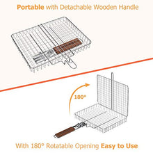 Load image into Gallery viewer, ORDORA Grill Basket, Fish Grill Basket, Rustproof 304 Stainless Steel BBQ Grilling Basket for Meat,Steak, Shrimp, Vegetables, Chops, Heavy Duty Grill Basket Outdoor Grill Accessories

