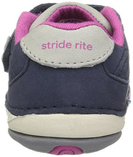 Load image into Gallery viewer, Stride Rite baby girls Srt Soft Motion Artie Athletic Sneaker, Navy/Pink, 4 Toddler US

