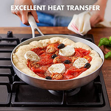 Load image into Gallery viewer, GreenPan Venice Pro Tri-Ply Stainless Steel Healthy Ceramic Nonstick 10" Frying Pan Skillet, PFAS-Free, Multi Clad, Induction, Dishwasher Safe, Oven Safe, Silver
