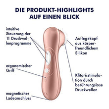 Load image into Gallery viewer, Satisfyer Pro 2 Air-Pulse Clitoris Stimulator - Non-Contact Clitoral Sucking Pressure-Wave Technology, Waterproof, Rechargeable (Rose Gold)
