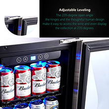 Load image into Gallery viewer, Kalamera 24 inch Beverage Refrigerator - 154 Cans Capacity Beverage Cooler- Fit Perfectly into 24" Space Built in Counter or Freestanding - for Soda, Water, Beer or Wine - For Kitchen or Bar with Blue Interior Light
