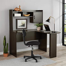 Load image into Gallery viewer, Mainstays Student Desk White Finish - Home Office Bedroom Furniture Indoor Desk - Easy Glide Accessory Drawer (L-Shaped Desk with Hutch, Espressso)
