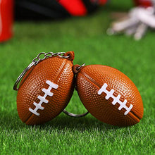 Load image into Gallery viewer, Blulu 20 Pack Football Keychains for Party Favors, School Carnival Reward, Party Bag Gift Fillers (Football Keychains, 20 Pack)
