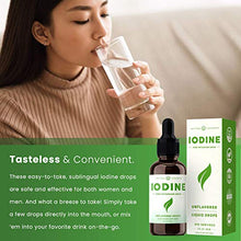 Load image into Gallery viewer, Iodine Drops (1-2 Year Supply) Vegan Liquid Iodine Supplement Solution - Supports Thyroid Health, Hormones &amp; Weight - Tasteless, Higher Absorption Than Tablets - Iodine Tincture 590 Servings
